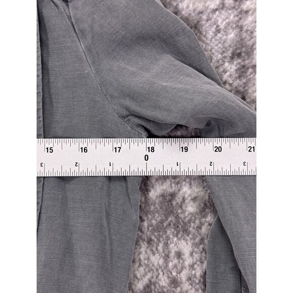 AYR Top XS Womens Gray Lyocell Linen Open Front Cardigan Robe - Picture 4 of 8